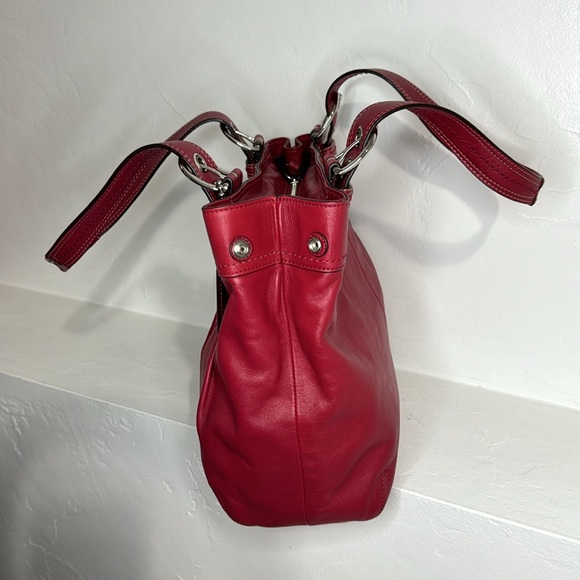 Coach SoHo red leather pleated shoulder bag F15045 - Picture 5 of 13